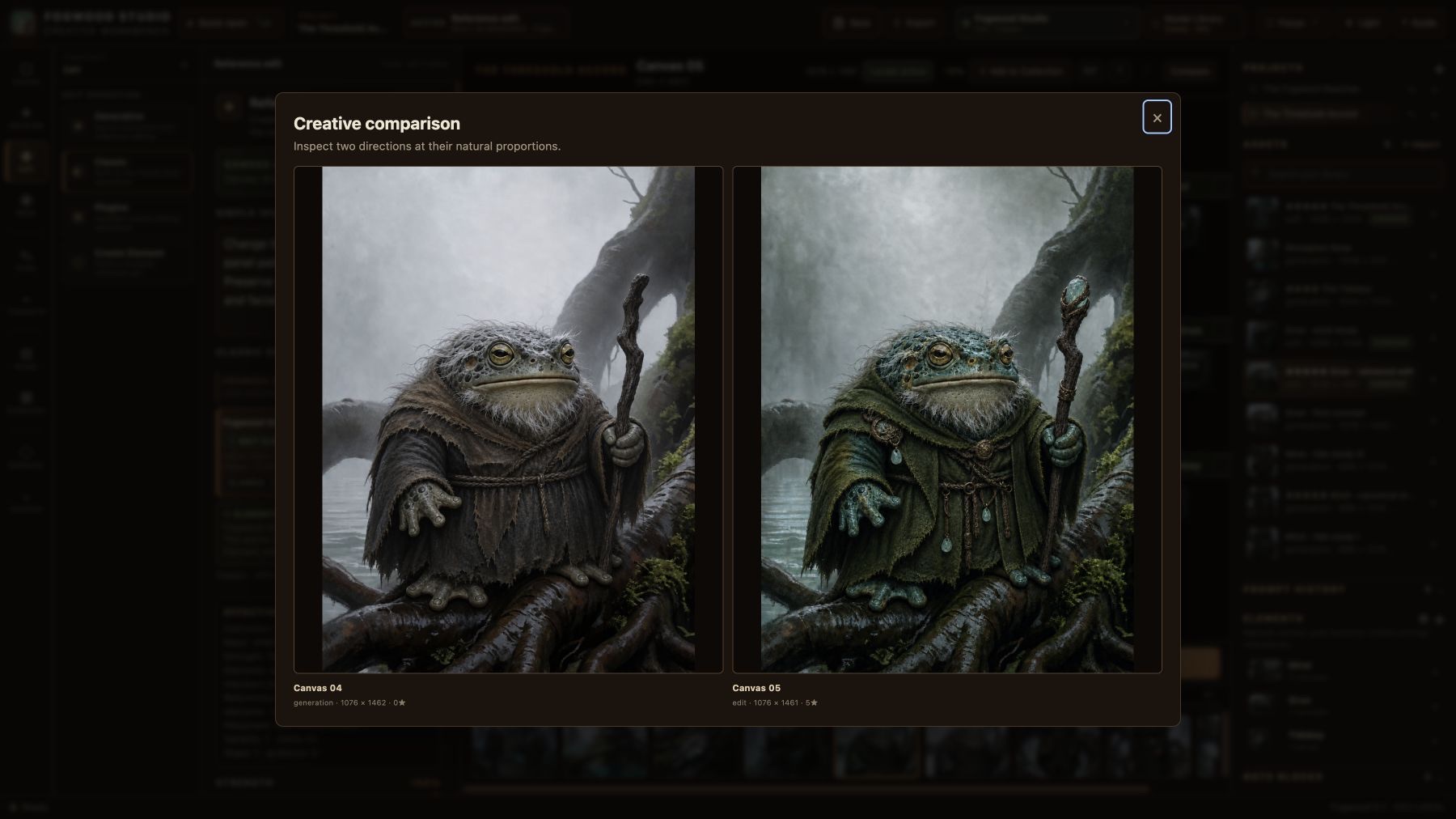 Orun's original character study compared directly with its edited child version in Fogwood
