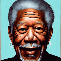 Morgan Freeman, EEB shallow, before erasure, trigger prompt.